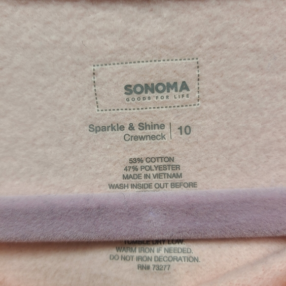 Super Soft Girls Sweatshirt Set, Sparkle and Shine Crewneck, Size 10 - Picture 3 of 4